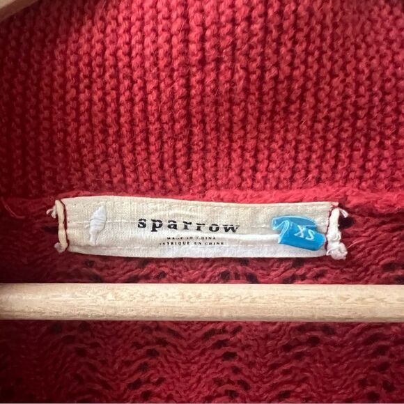 Sparrow orange long wool blend cardigan Sz S/XS - Picture 5 of 6